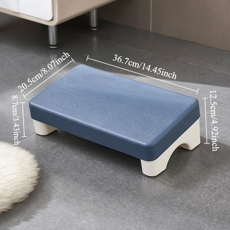 Ergonomic PP Footrest for Office Desk, Cushioned, Rotatable, Under-Desk Stool for Work, Sofa or Study