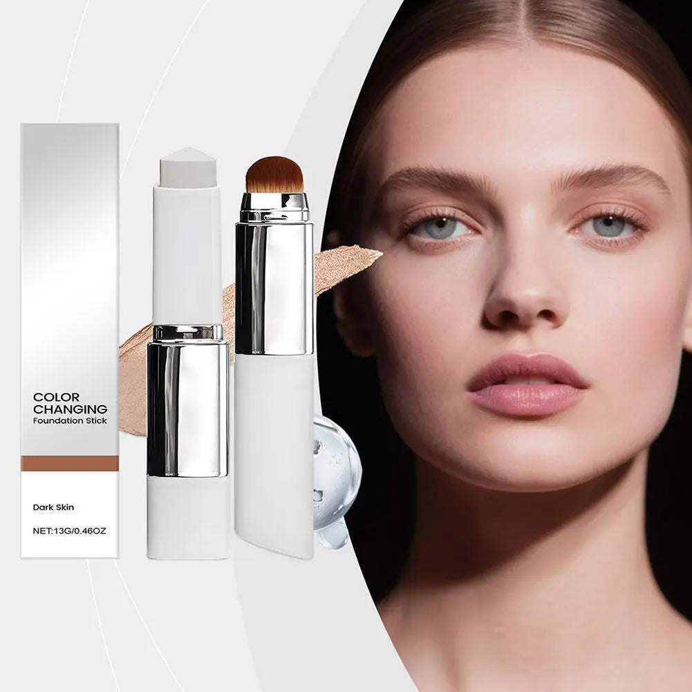 2-in-1 Color-Changing Foundation Stick, 13g, Lightweight Moisturizing Cream Formula