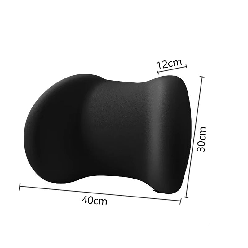 Ergonomic Lumbar Support Cushion, Memory Foam Core, 38 x 23 x 12 cm, 1 Piece