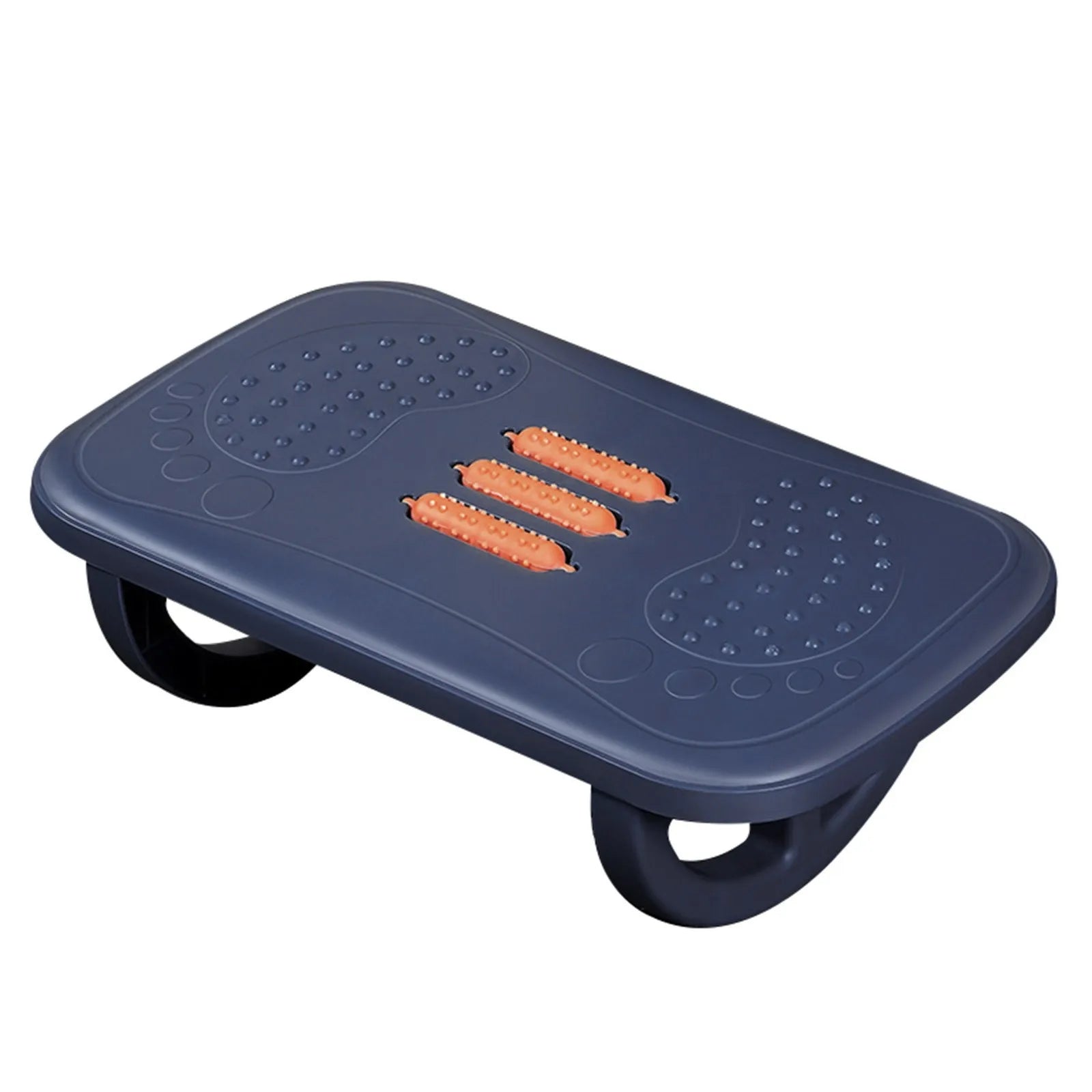Rocking Footrest with Foot Massage Rollers, Anti-Slip Textured Under Desk Foot Stool, Medium, ABS