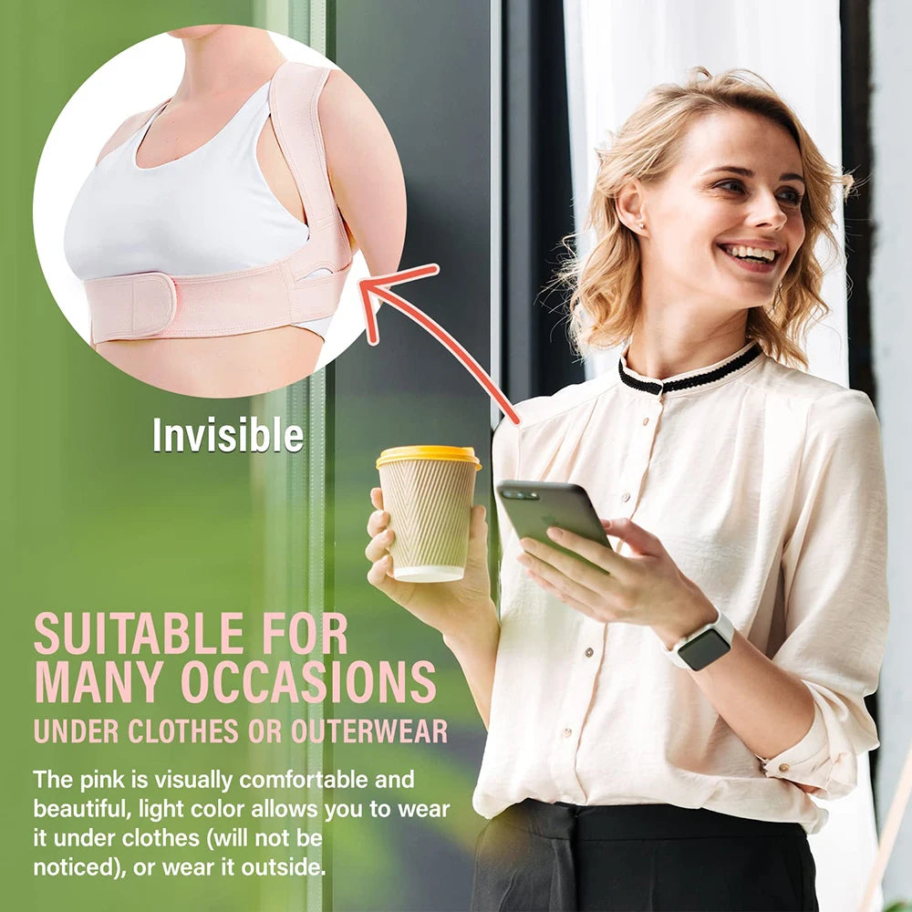 Adjustable Upper Back Posture Corrector Brace for Men and Women