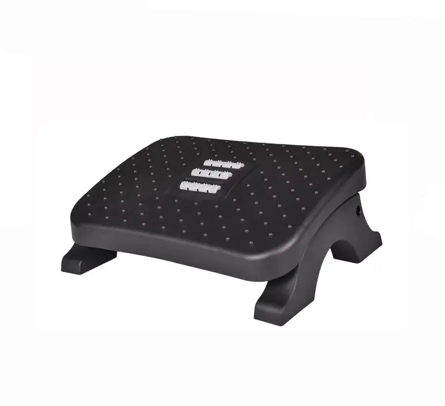 Ergonomic Under Desk Footrest with Massage Rollers, Plastic Foot Stool, Non-Slip, for Home or Office