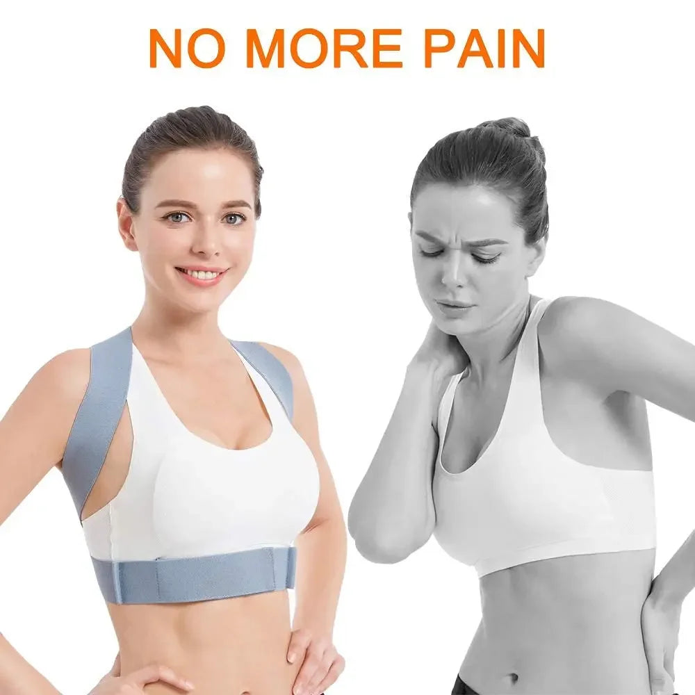 Adjustable Back and Shoulder Posture Corrector Belt, Chest 25"-44"