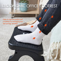 Ergonomic Under Desk Footrest with Massage Rollers, Adjustable Height, 120 lbs Capacity, 28 x 7 x 39