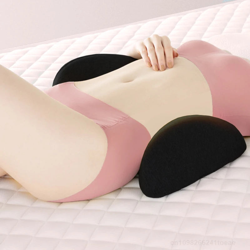 Ergonomic Lumbar Support Cushion, Memory Foam Core, 38 x 23 x 12 cm, 1 Piece