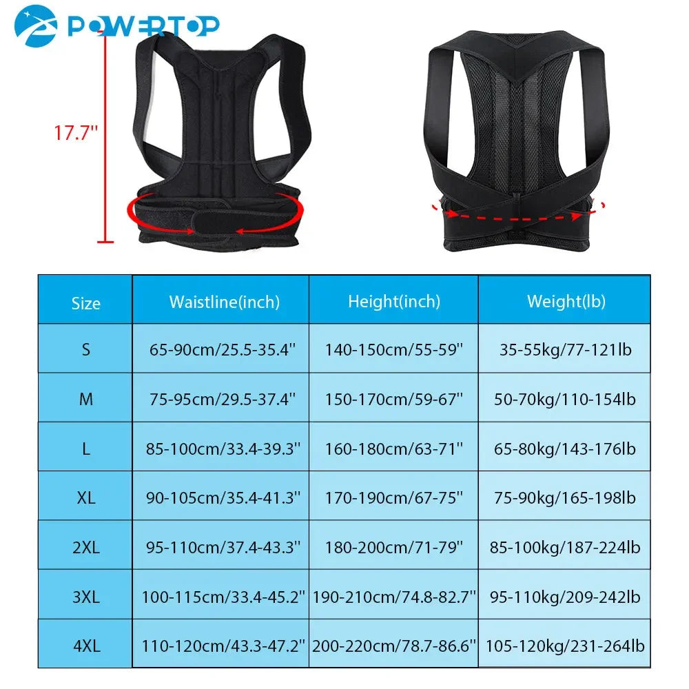 Adjustable Posture Corrector Back Brace for Men and Women