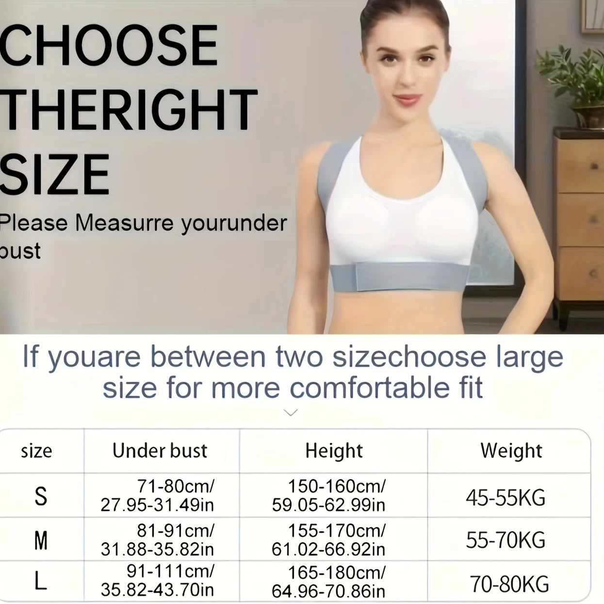 Adjustable Back and Shoulder Posture Corrector Belt, Chest 25"-44"