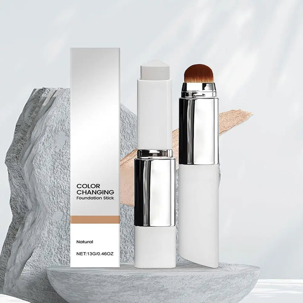 2-in-1 Color-Changing Foundation Stick, 13g, Lightweight Moisturizing Cream Formula