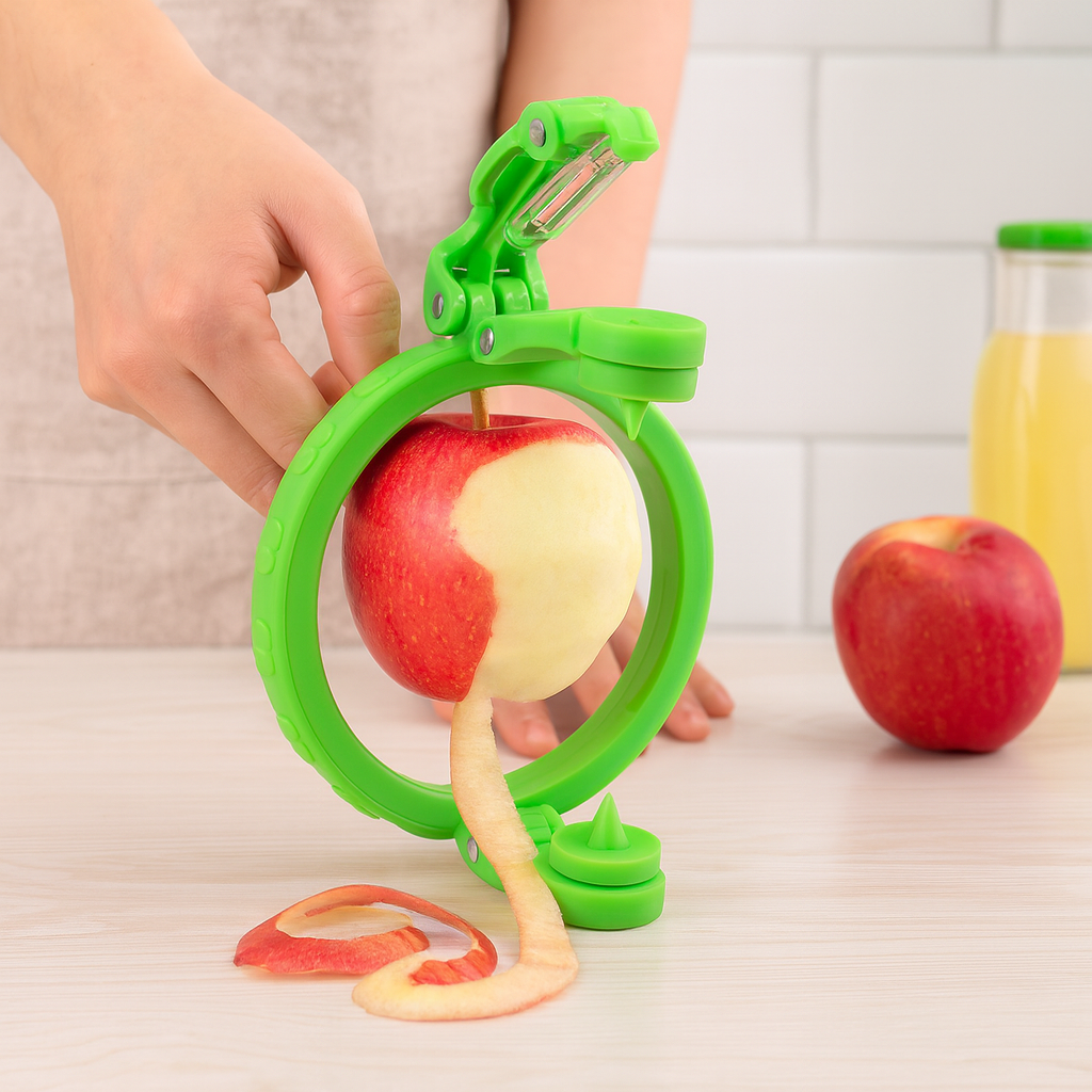 Handheld Rotary Apple Peeler Spiral Slicer for Fruit and Vegetable Use