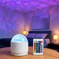 Starry Sky Galaxy Aurora Projector Light LED Night Light with Remote, RGB 16 Colors, Water Ripple Lamp