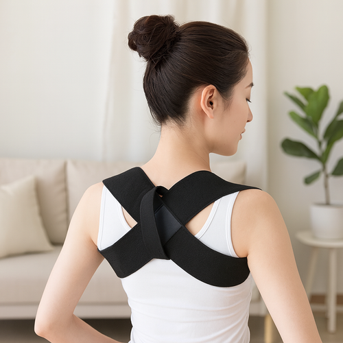 Adjustable Back Posture Corrector Brace Belt for Upper Back, Shoulder, Clavicle, and Spine Support