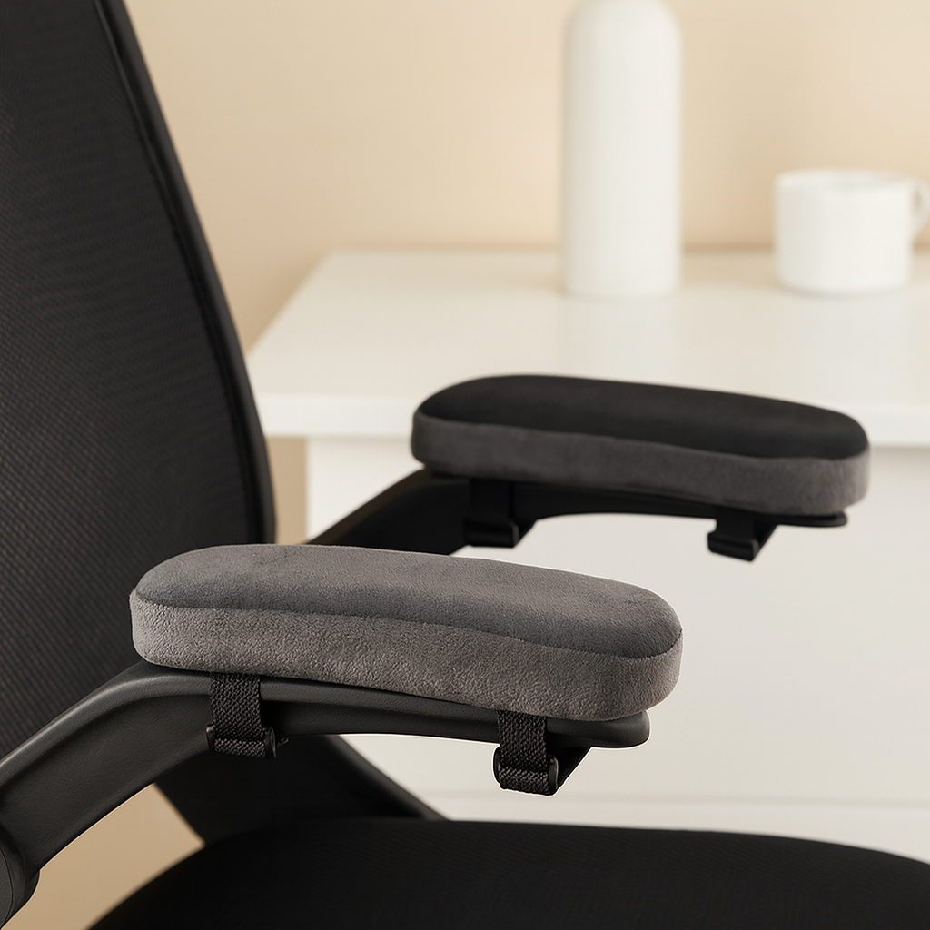 Memory Foam Office Chair Armrest Pad Cushion Cover