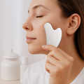 Stainless Steel Gua Sha Facial Massager, Cooling Eye and Face Tool for Firming, Jawline and Relaxation