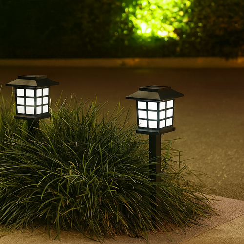 2 Pack Solar Pathway Lights, Outdoor Waterproof Landscape Lighting for Garden, Yard, Patio, Walkway, Driveway, Camping Decor
