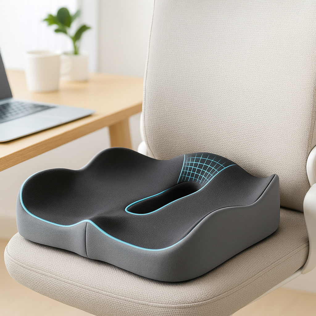 Memory Foam Seat Cushion and Back Cushion for Office, School, and Travel