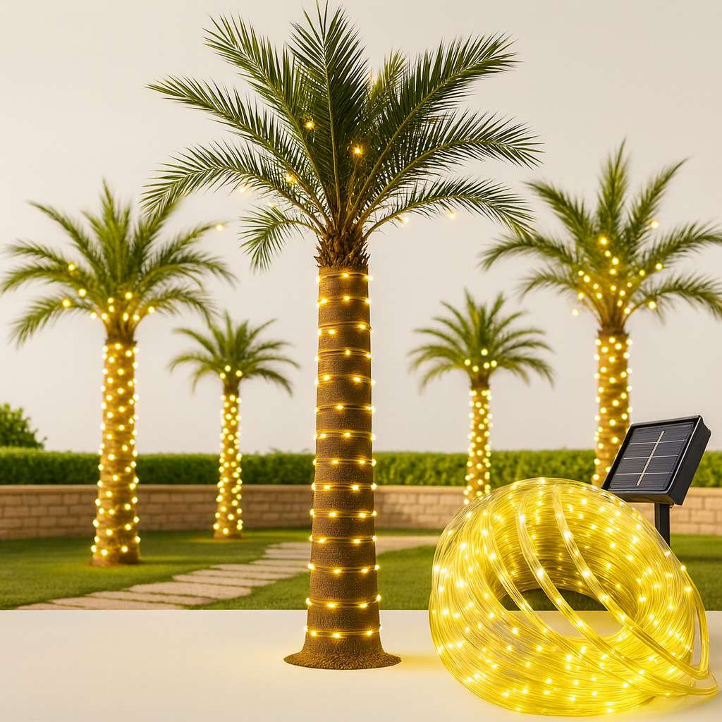 Solar Waterproof LED String Lights for Outdoor Garden, Tree, Yard, and Fence