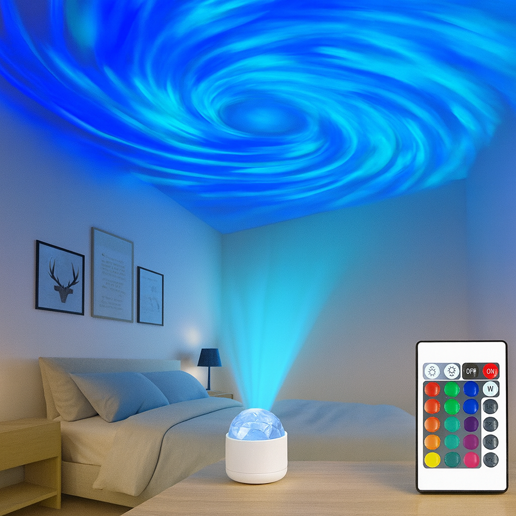 Aurora Night Light Projector with Remote Control - Ocean Wave and Galaxy Atmosphere Light