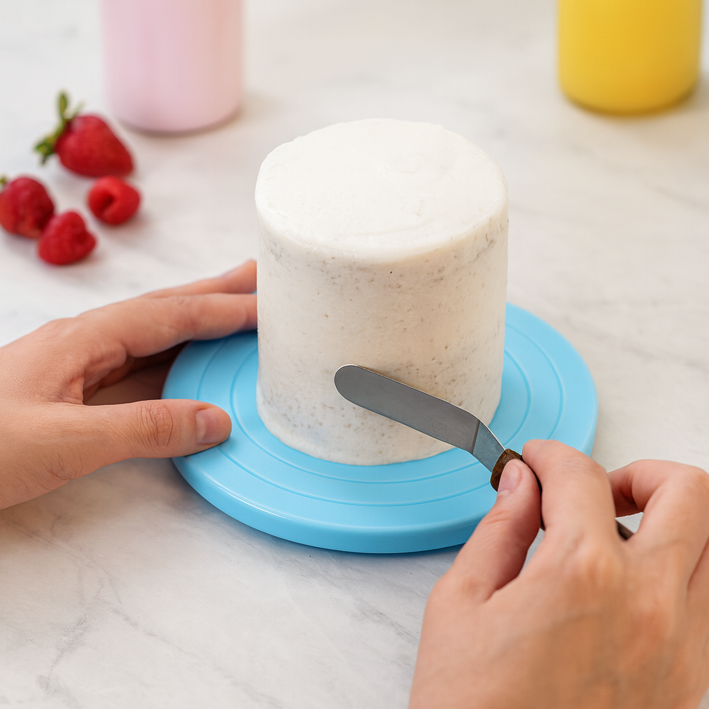 Mini Cake Turntable Stand for Baking and Fondant Decorating