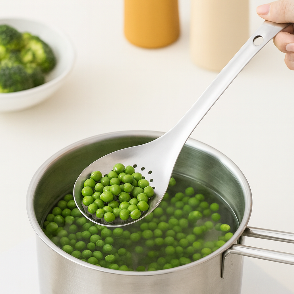 1 Pack Stainless Steel Kitchen Colander Spoon Strainer