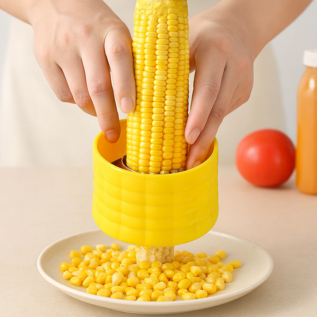 Corn Stripper and Cob Cutter Tool for Kitchen Use